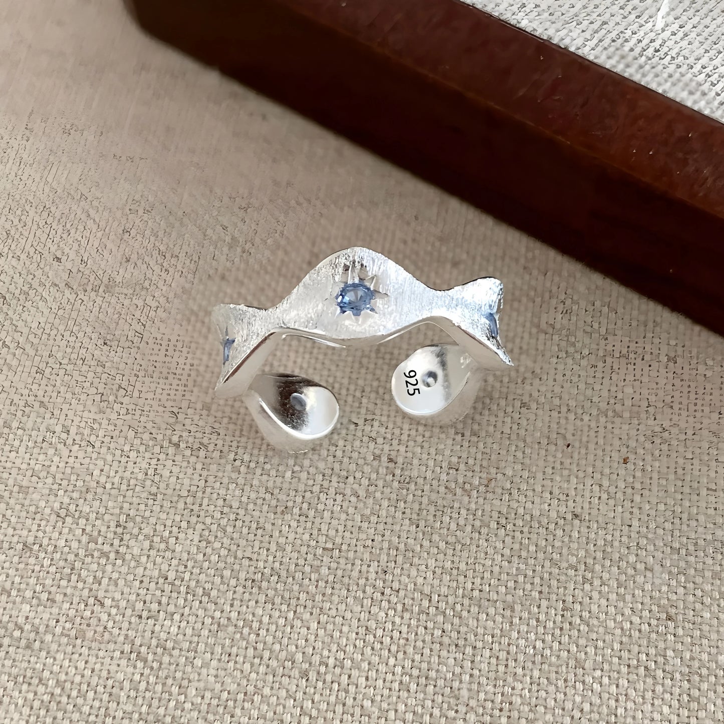 925 Sterling Silver Pearl Smile Adjustable Ring