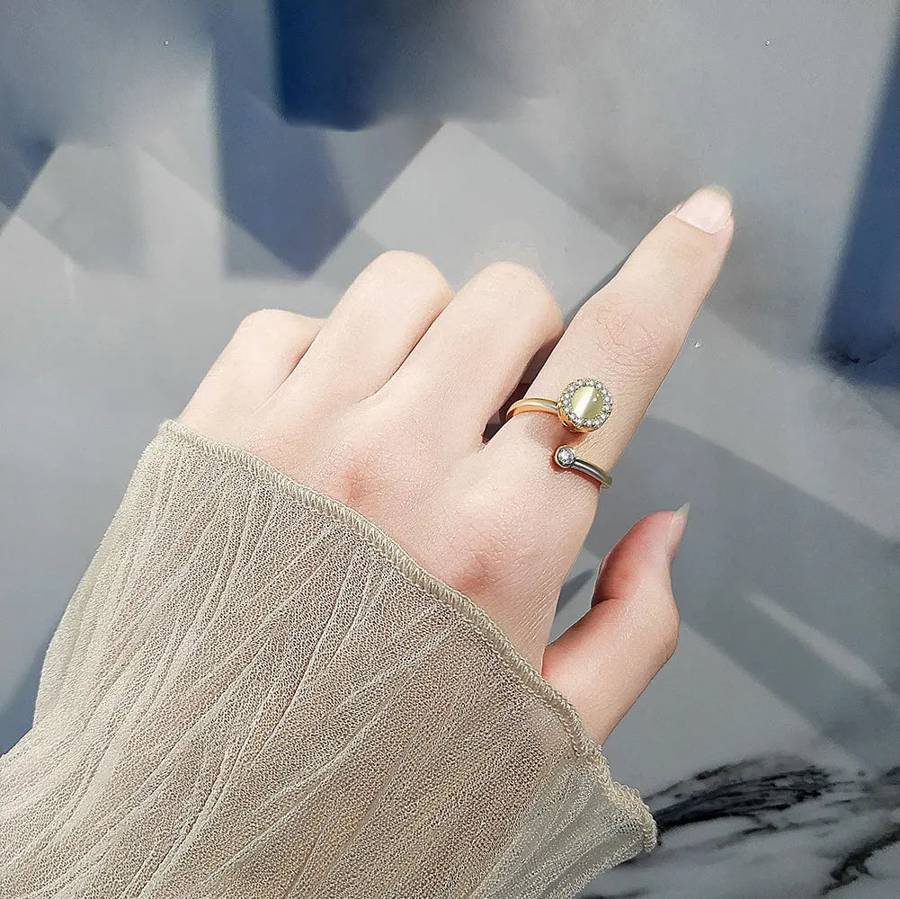 925 Sterling Silver Rotatable Sunflower Ring