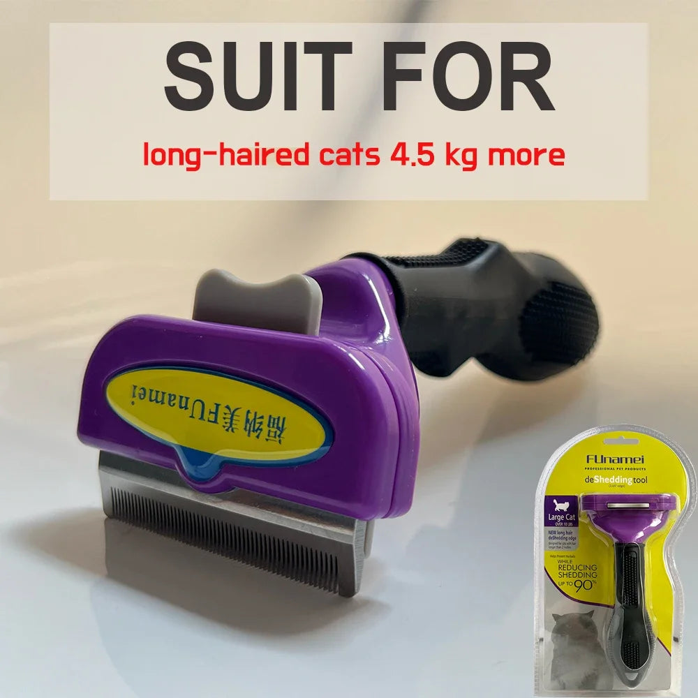 Pet Grooming Brush for Dogs & Cats – Hair Removal & Massage Comb Tool
