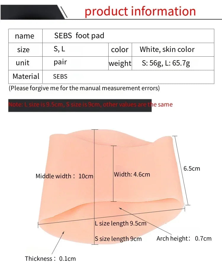 Silicone Arch Support Insoles – Plantar Fasciitis & Flat Feet Relief