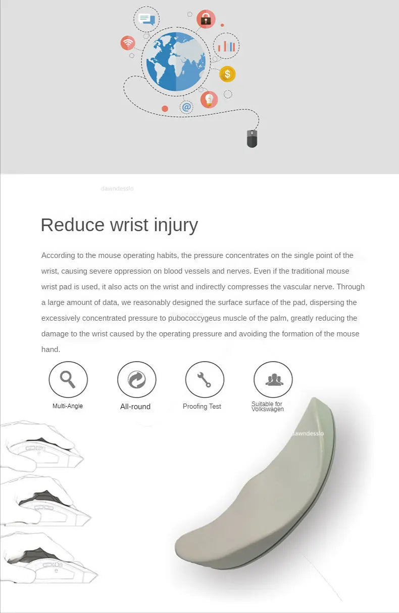 Ergonomic Gel Wrist Rest Mouse Pad