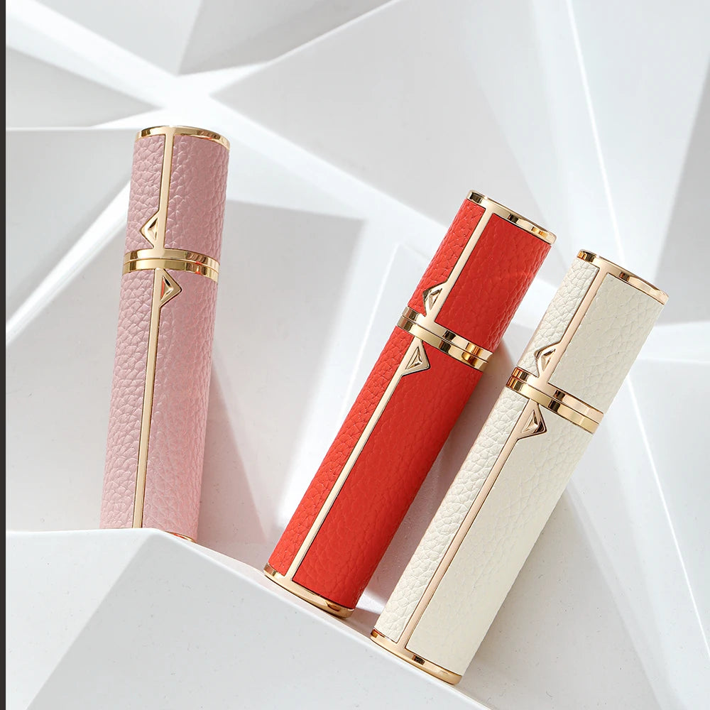 8ml Magnetic Leather Perfume Atomizer – Portable Refillable Travel Cologne Spray Bottle