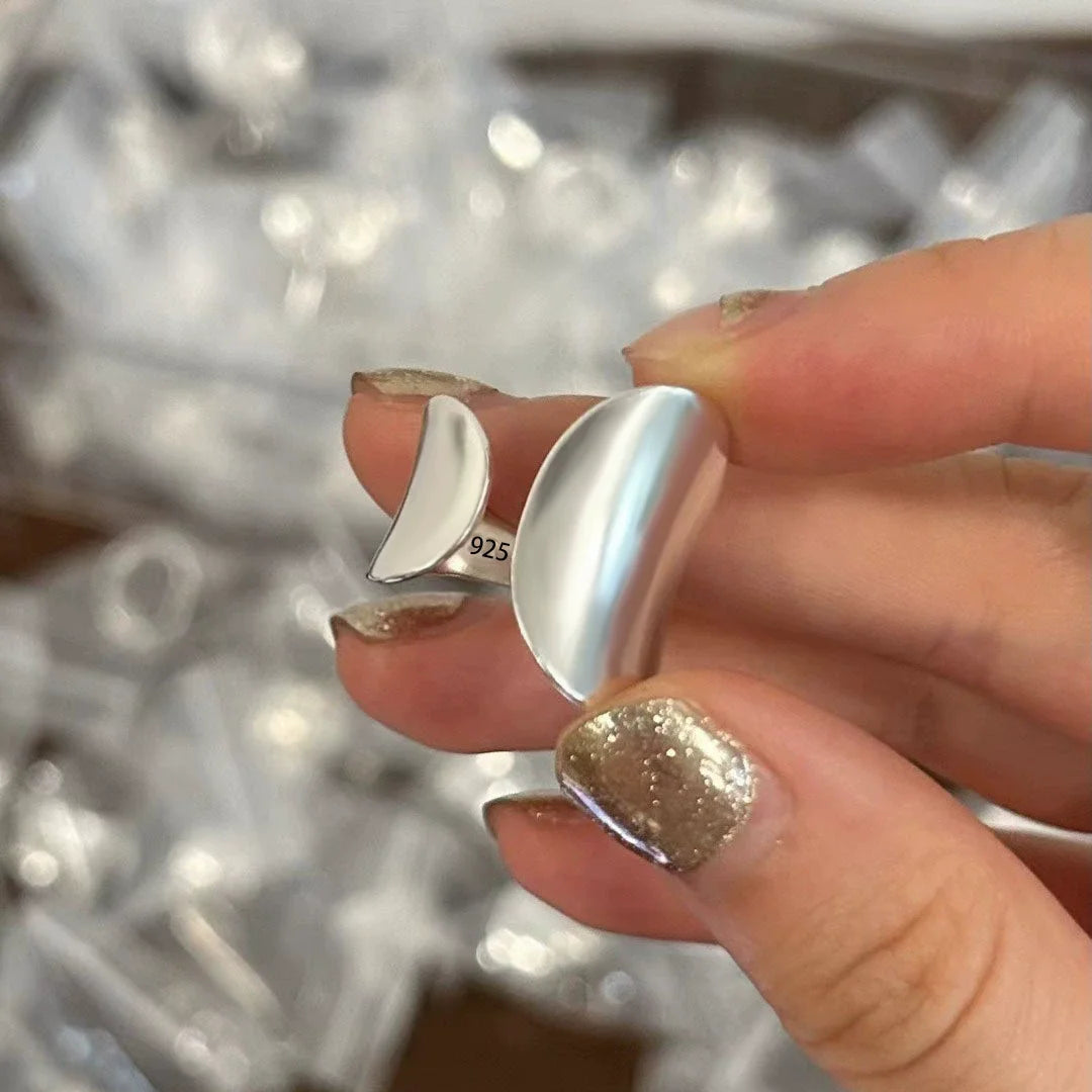 925 Sterling Silver Pearl Smile Adjustable Ring