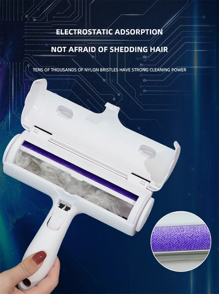 Pet Hair Remover Roller – Self-Cleaning Dog & Cat Fur Remover for Furniture, Clothes & Car Seats