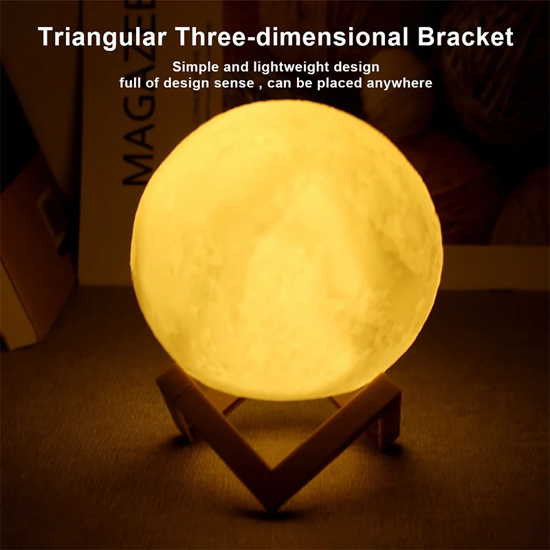 3D LED Galaxy Moon Book Light | Enchanting Night Light & Bedroom Decoration