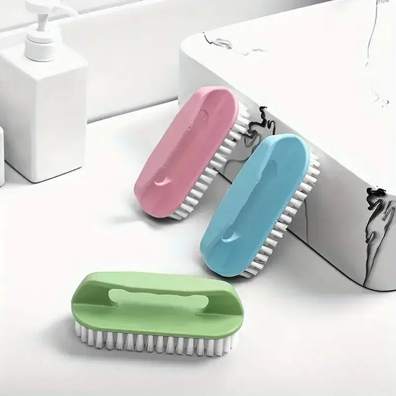 1PC Stiff Bristle Shoe Wash Plastic Brush Multi-functional Household Hand-held Cleaning Brush Laundry Bathroom Brush