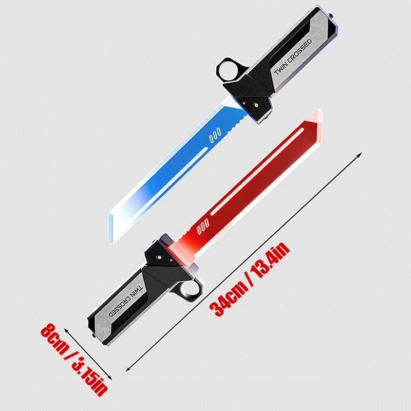 2-in-1 Connectable Lightsaber Toy - Extendable Double Sword Gift for Kids