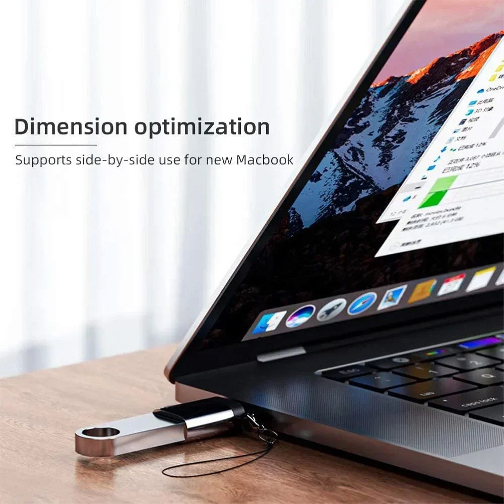 2Pcs USB 3.0 Male to USB-C Female OTG Adapter Converter for MacBook iPad PC