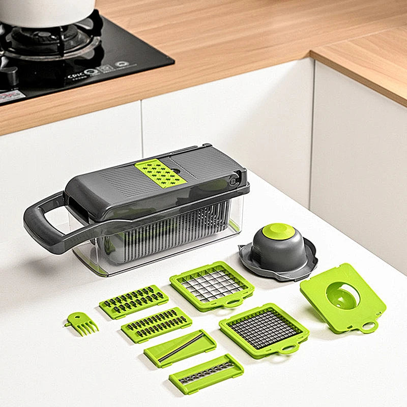 16-in-1 Multifunctional Vegetable Chopper | 8-Blade Professional Kitchen System