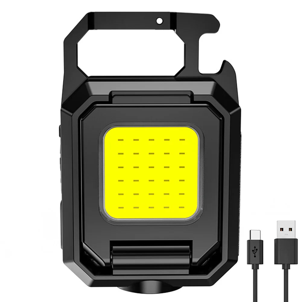 Mini Pocket Flashlight 1000LM COB LED Type-C Rechargeable Waterproof Work Light
