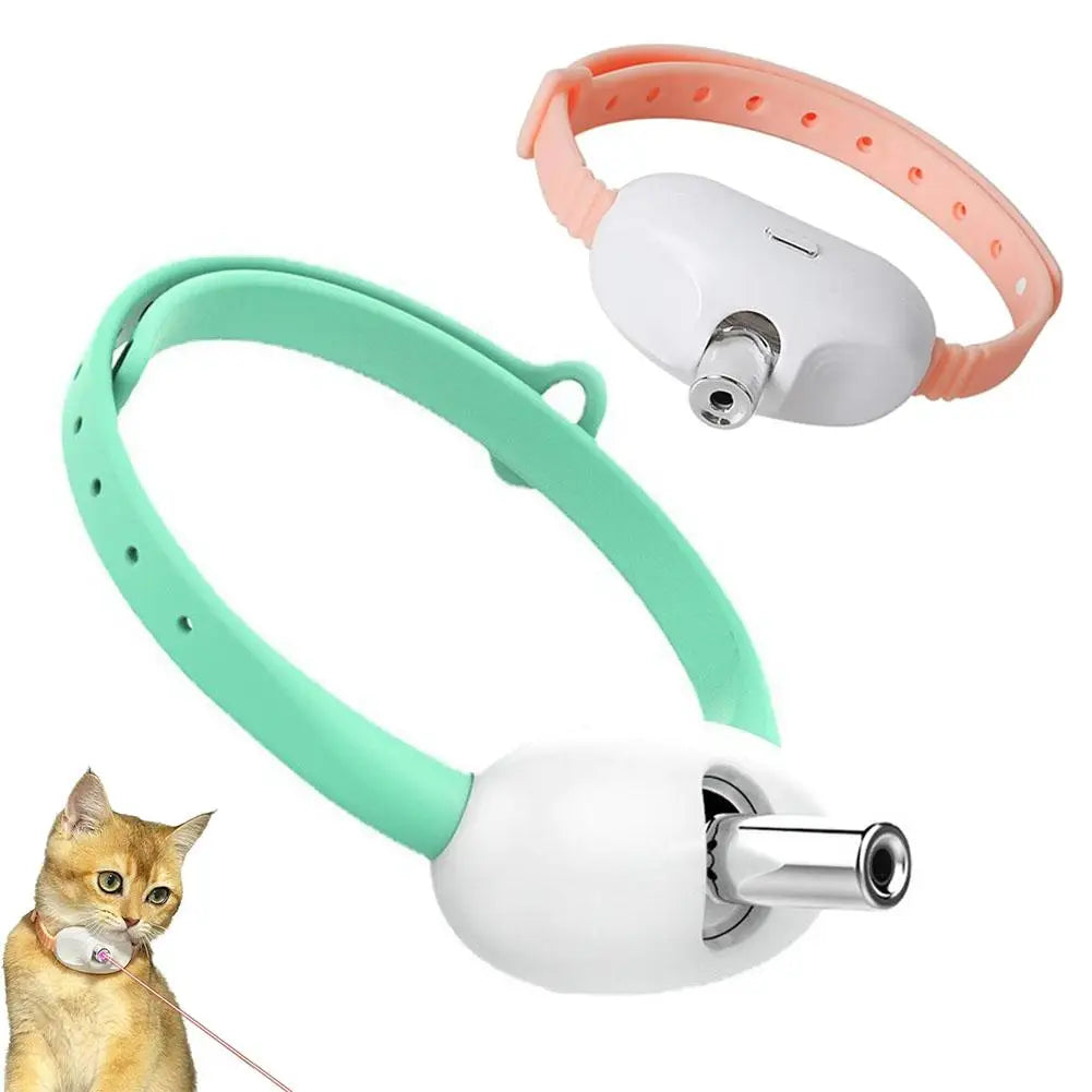 Wearable Automatic Cat Laser Collar | Hands-Free Interactive LED Exercise Toy