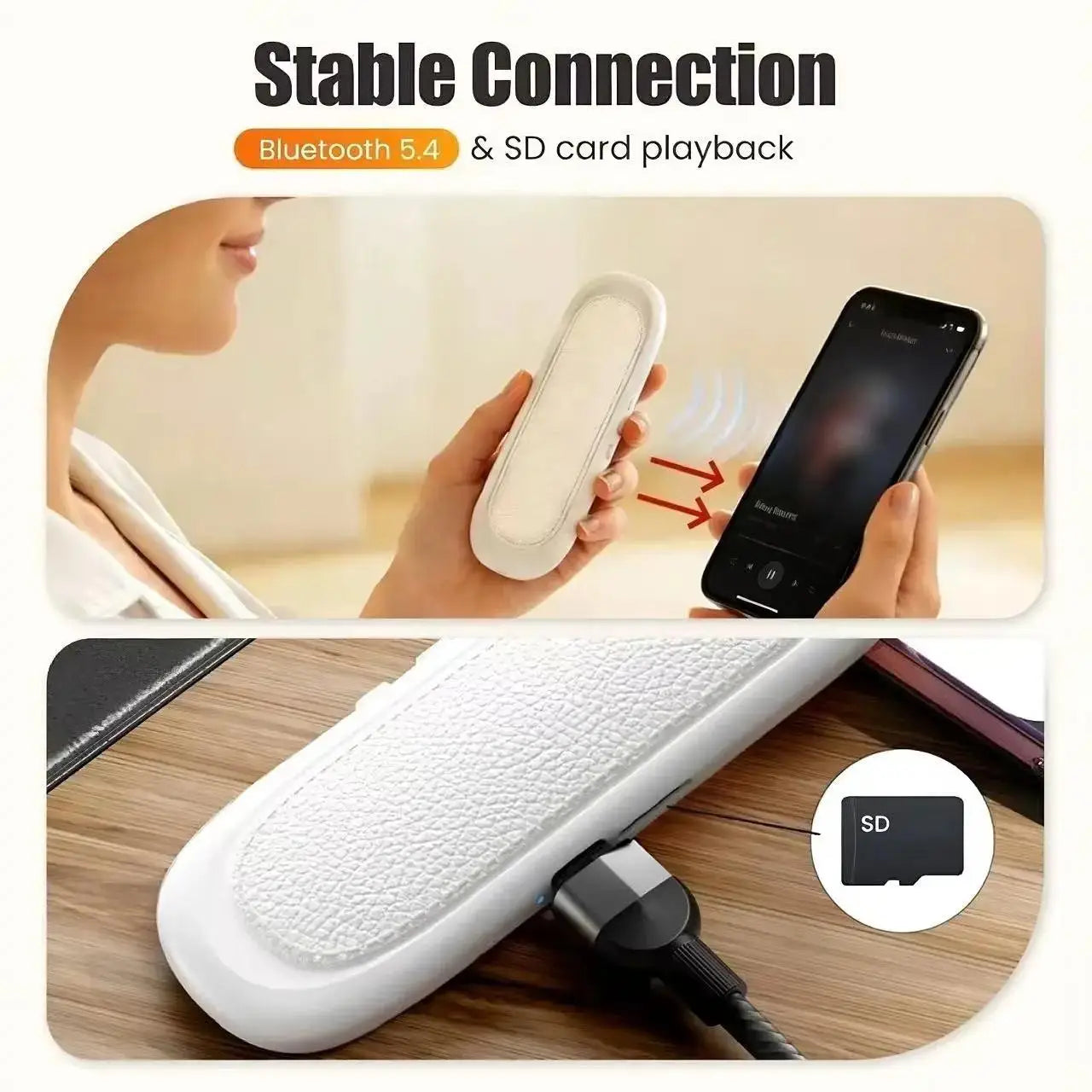 Bone Conduction Pillow Speaker Bluetooth Under Pillow Sleep Aid White Noise Machine Sound Box for Side Sleeper Gift
