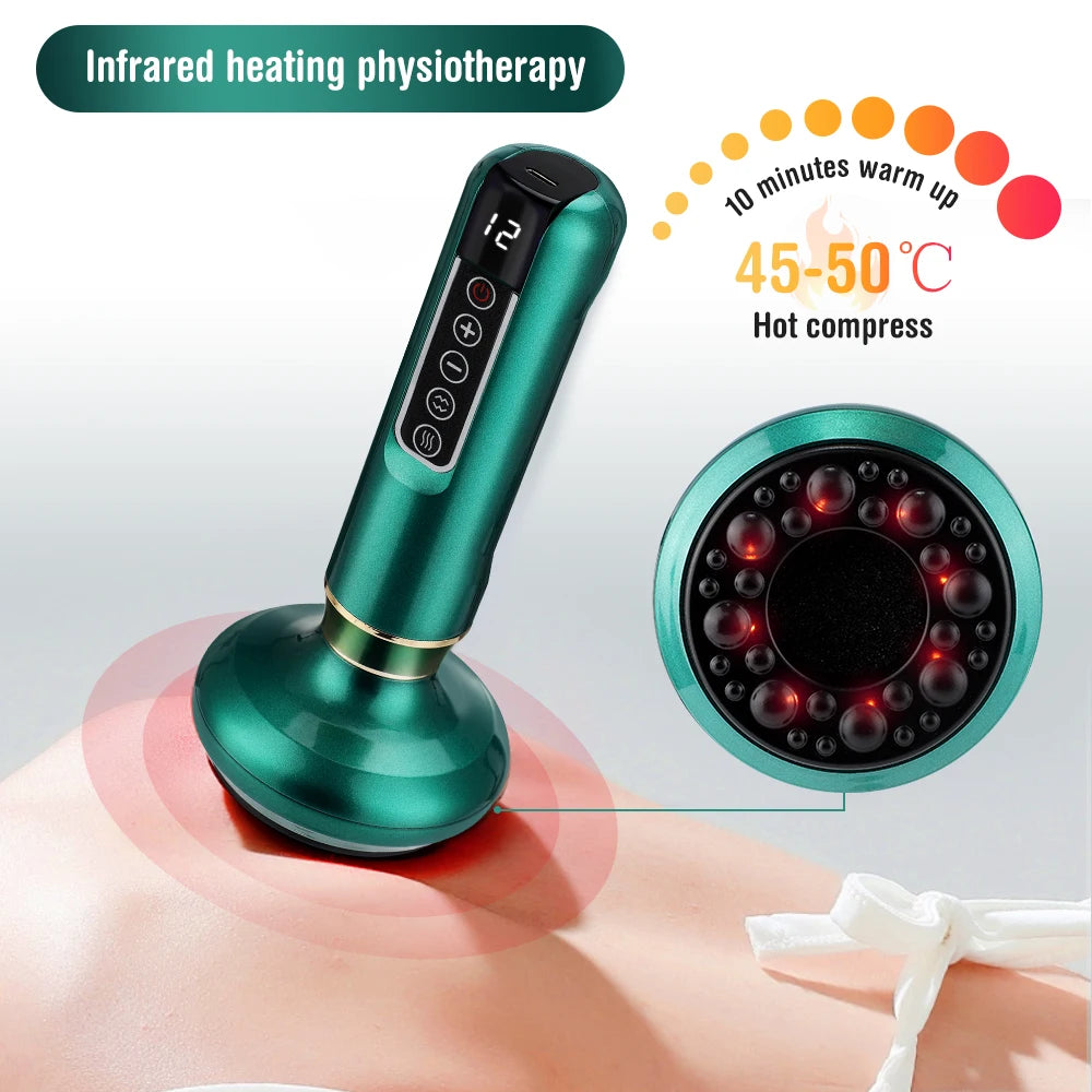 Smart 3-in-1 Vacuum Cupping & Gua Sha Set | 12-Level Heat & Suction Recovery System