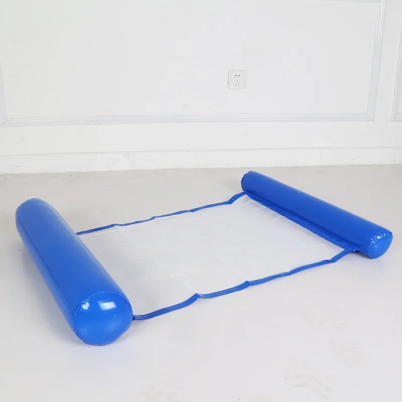 Inflatable Stripe Pool Hammock Lounge Chair | Floating Water Mattress