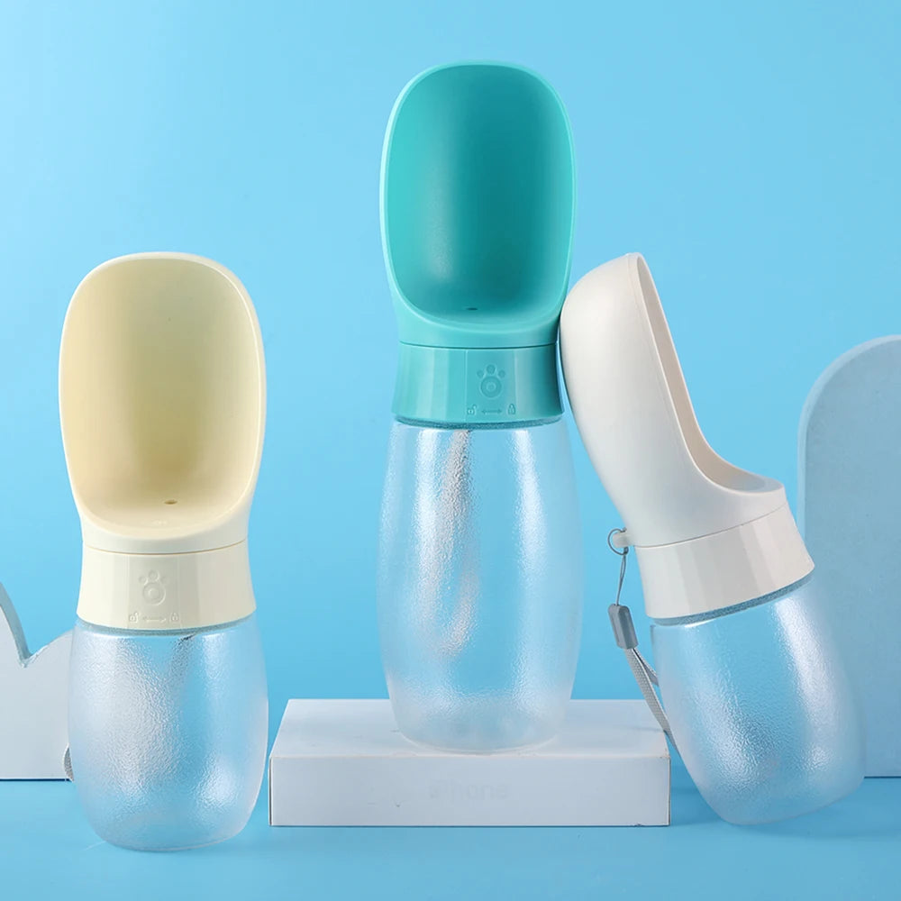 Portable Dog Water Bottle with Bowl – 300ml/500ml Pet Travel Water Dispenser for Dogs & Cats 🐶🐱
