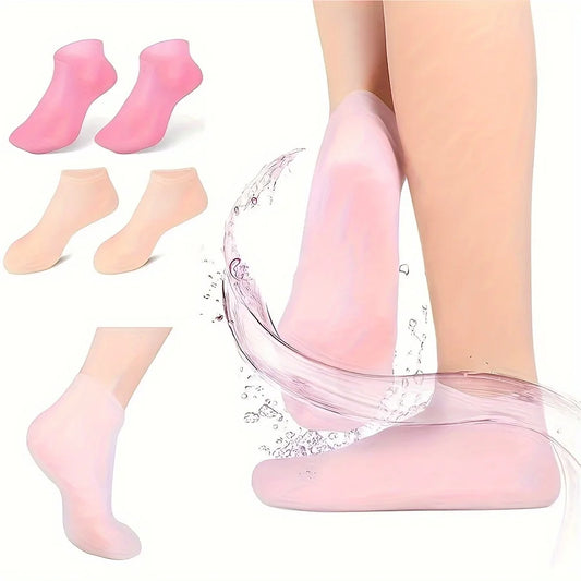 1 Pair Silicone Gel Moisturizing Socks Dry Cracked Feet Repair Heel Care Tool
