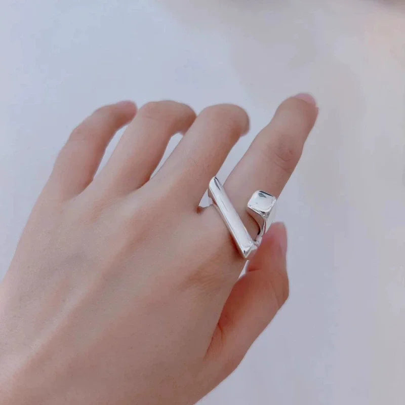 925 Sterling Silver Pearl Smile Adjustable Ring