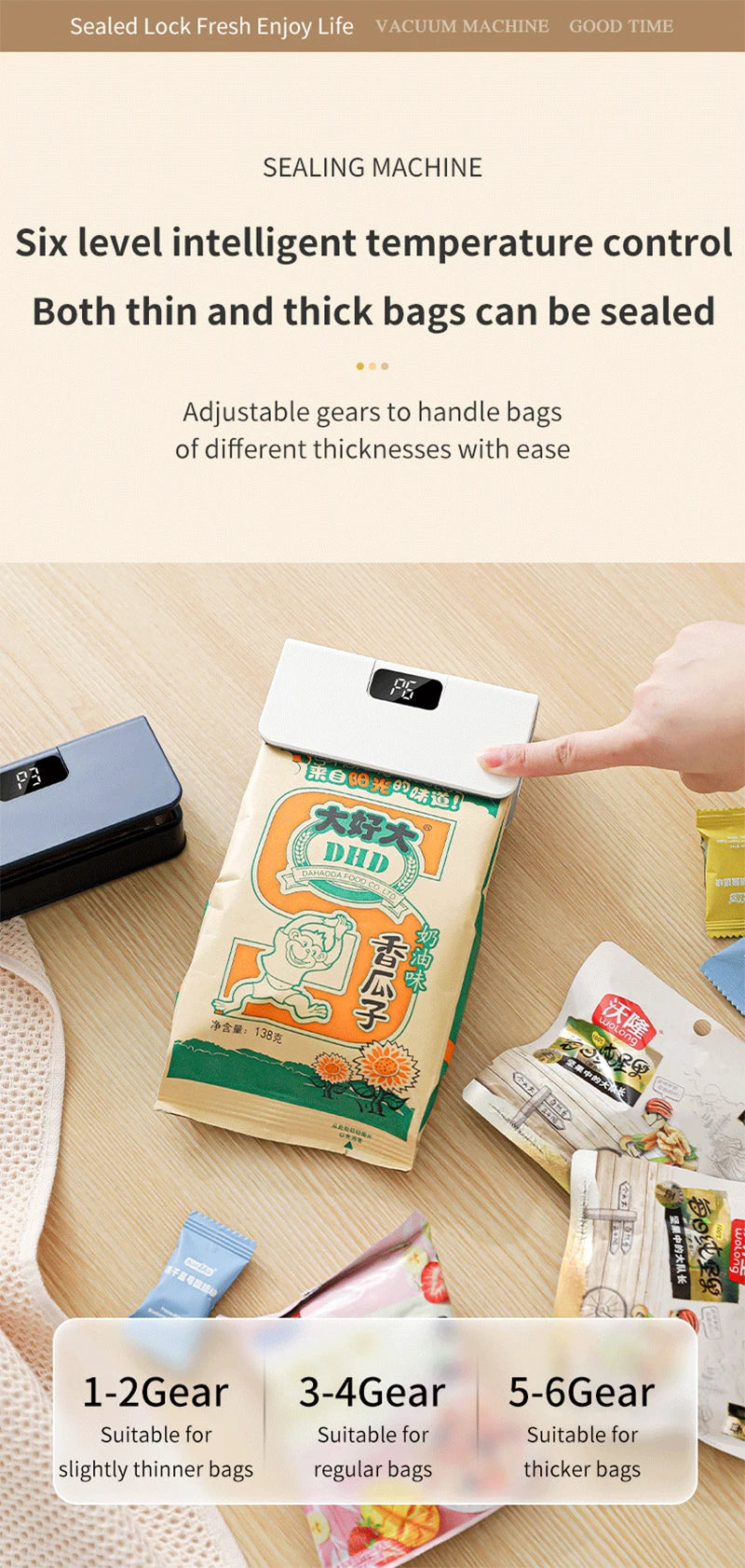 Mini Handheld Heat Bag Sealing Machine Portable Food Saver and Packaging Sealer