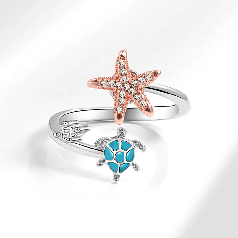 925 Sterling Silver Rotatable Sunflower Ring