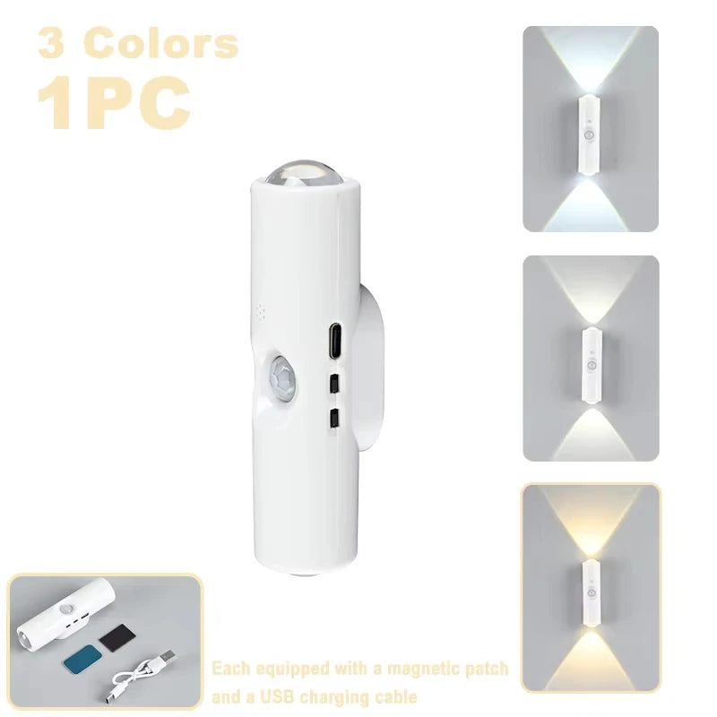 Smart RGB Motion Sensor Wall Light – Rechargeable Magnetic Night Lamp