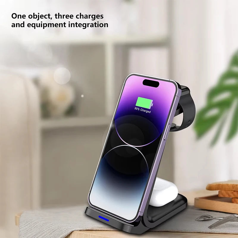 3-in-1 Universal Wireless Charging Station | 30W Fast Charger for iPhone & More