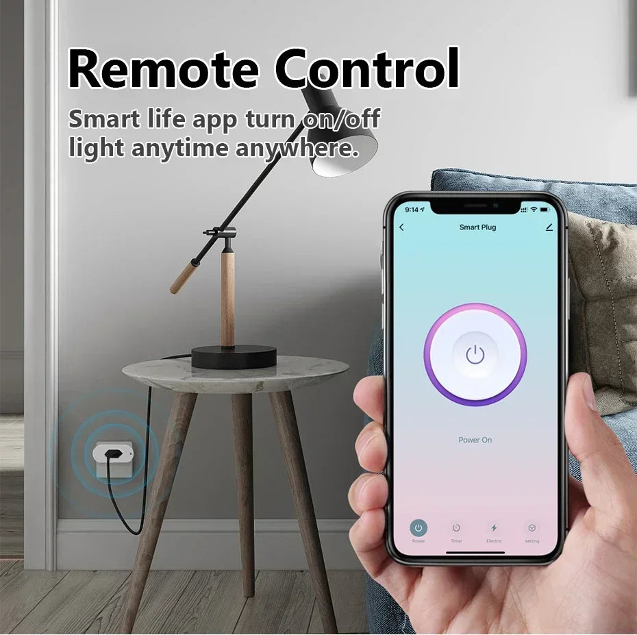 Tuya 16A/20A Brazil Standard WiFi Smart Plug | Power Monitoring & Voice Control