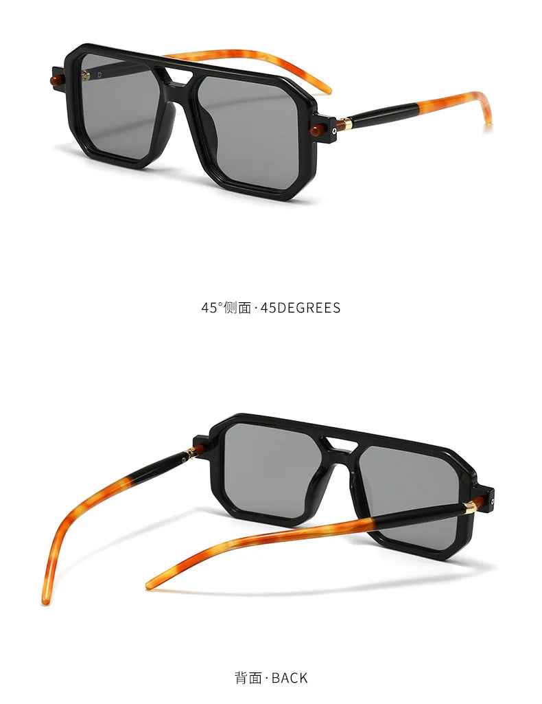 Polygon Sunglasses Rectangle Fashion Popular Women Men Shades Square Sun Glasses for Female Male Summer Traveling Glasses