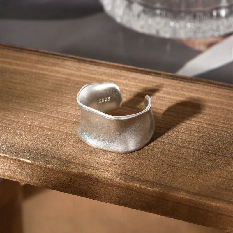 925 Sterling Silver Pearl Smile Adjustable Ring