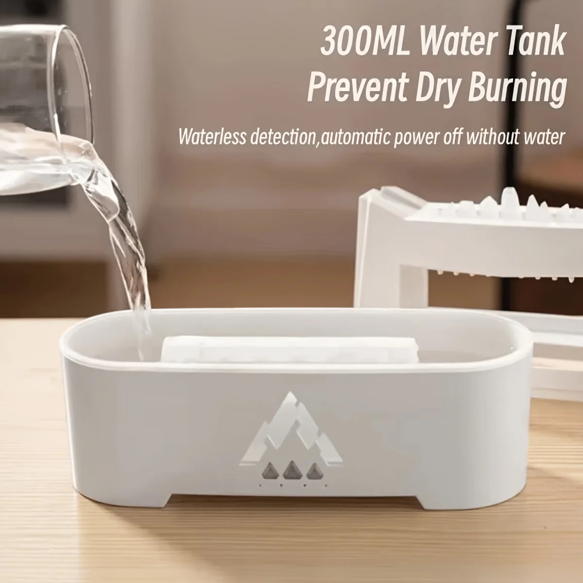 10.14oz Rain Cloud Flame Aroma Diffuser | Water Drop Sound & Essential Oil Humidifier