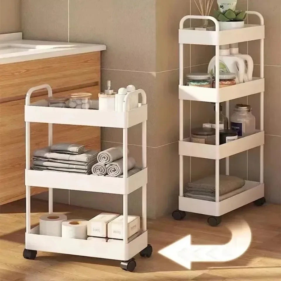 Mobile Multi-Layer Storage Trolley Cart