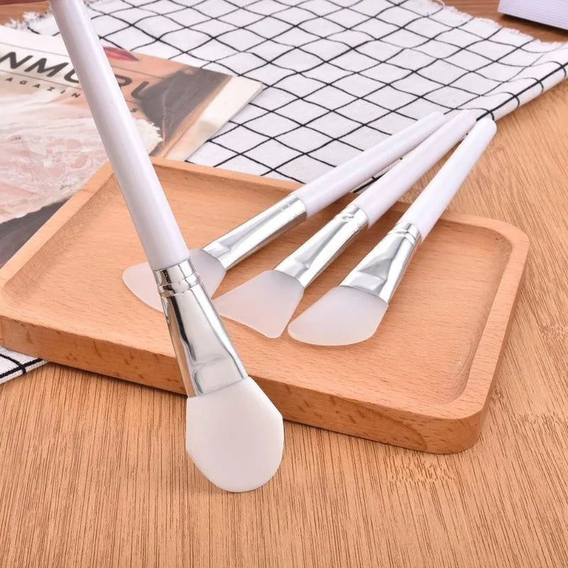 4Pcs Professional Silicone Facial Mask Brush Set Mud Cream Foundation Applicator