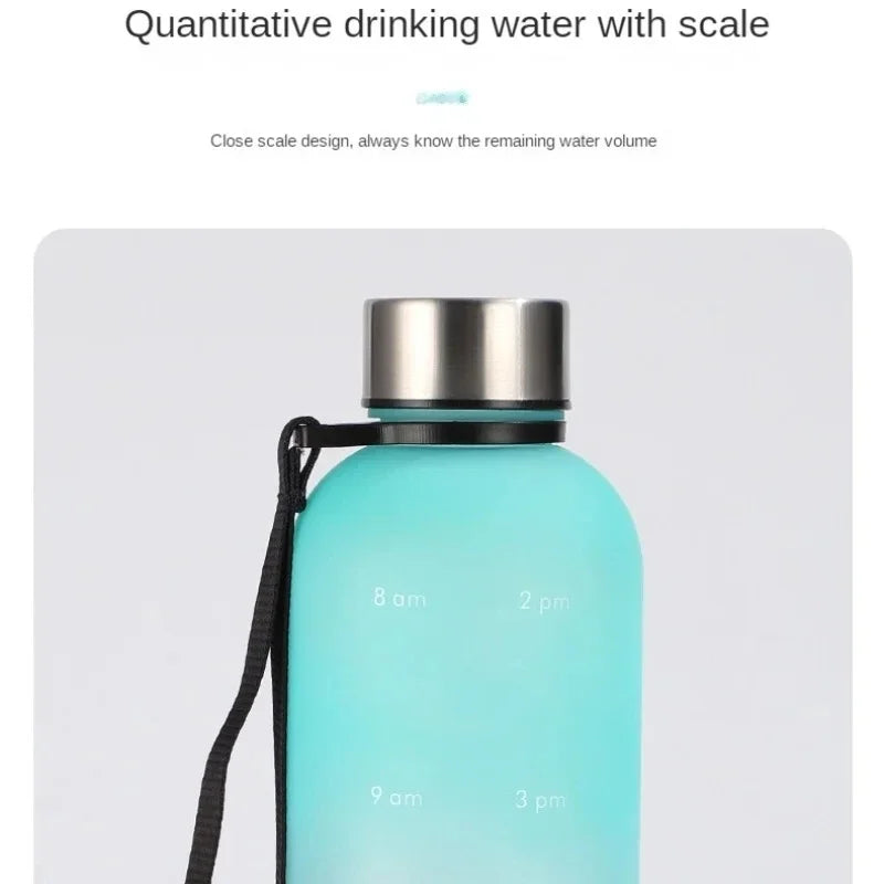 1-Liter Motivational Water Bottle | Sports Bottle with Time Markers & Stickers