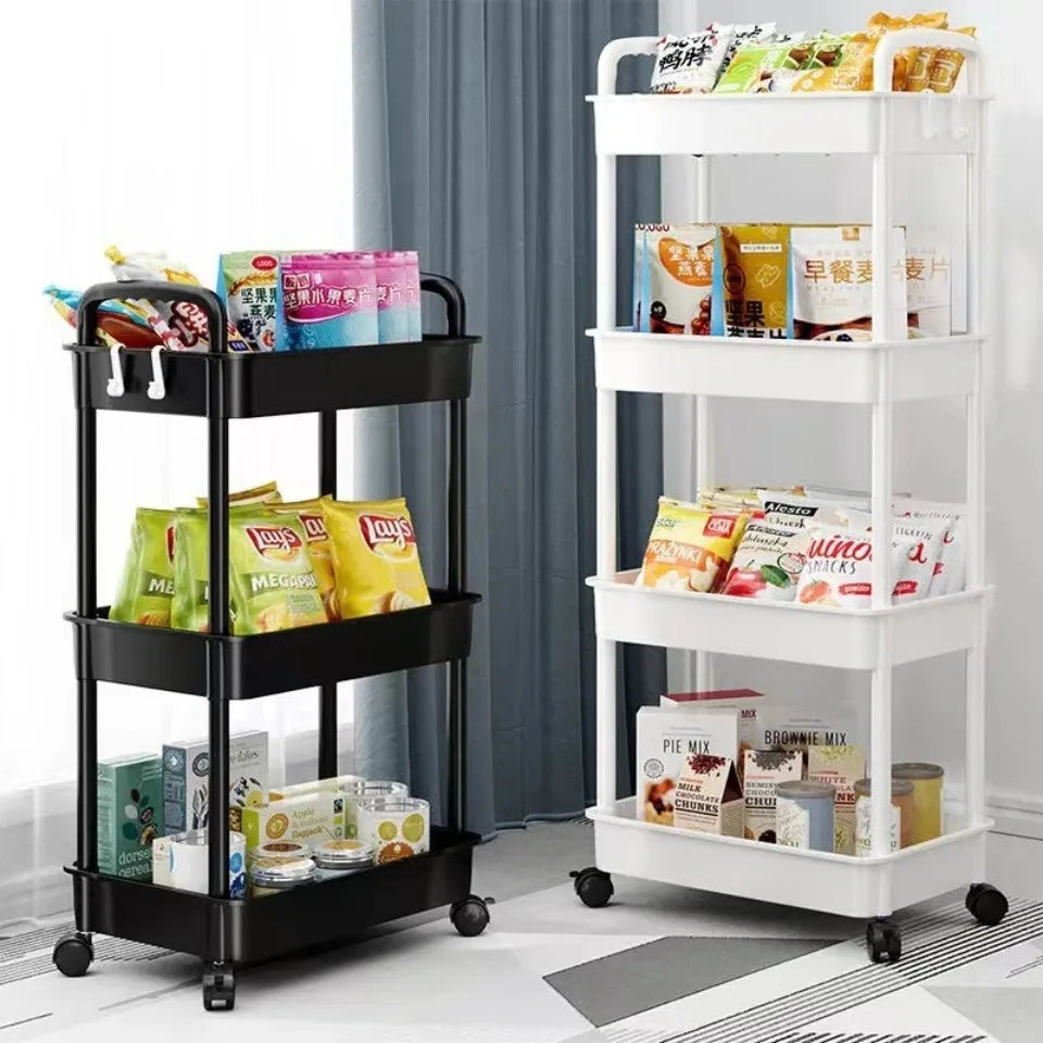 Mobile Multi-Layer Storage Trolley Cart