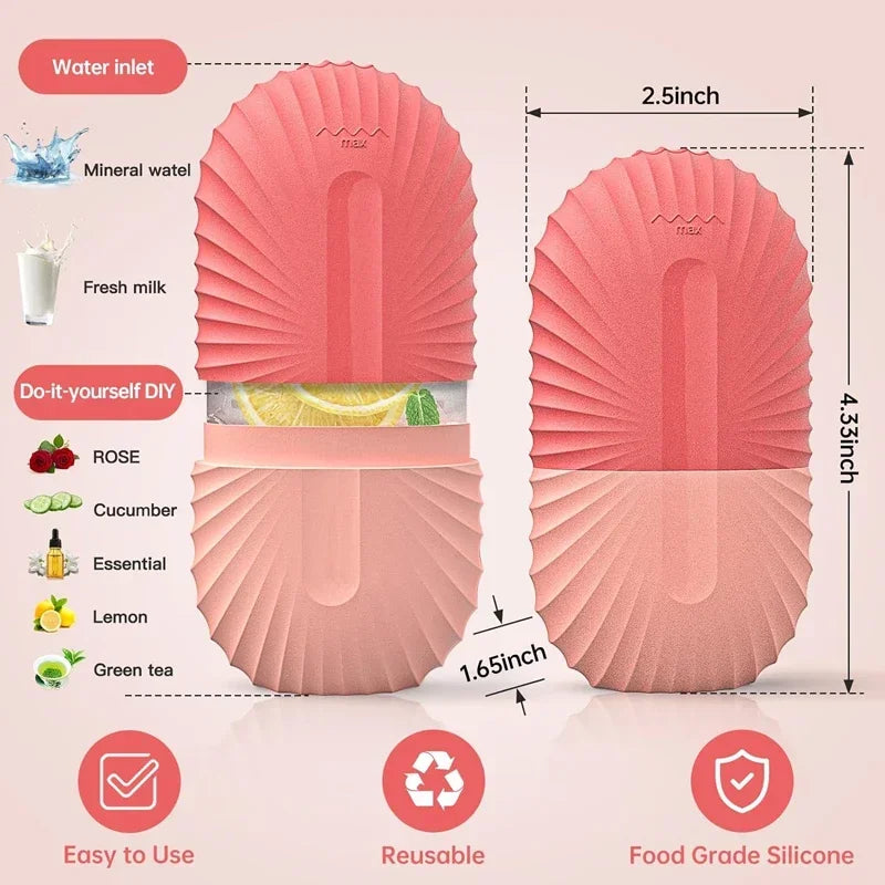 Ice Face Roller – Silicone Ice Cube Facial Massager for Puffy Eyes, Pore Tightening & Skin Refresh