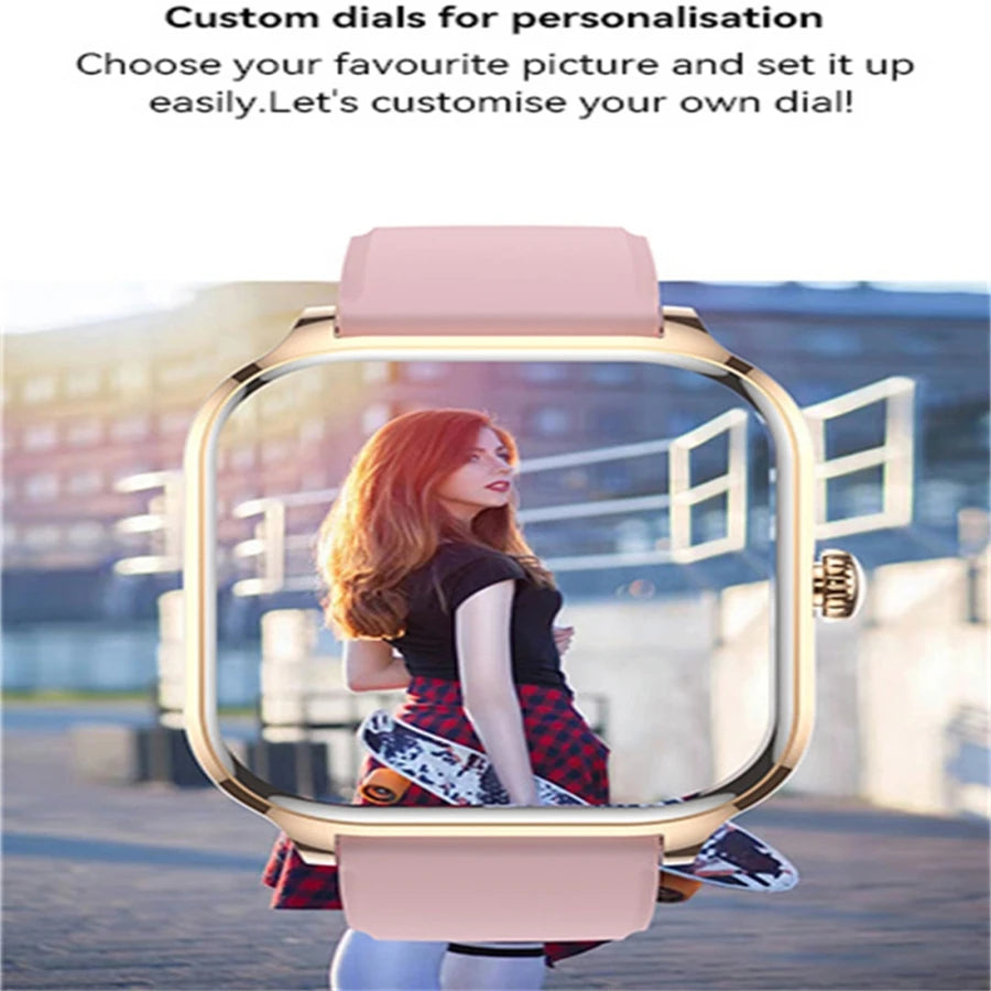2.01 inch HD Touch Screen Smart Watch with Bluetooth Call & Fitness Tracker