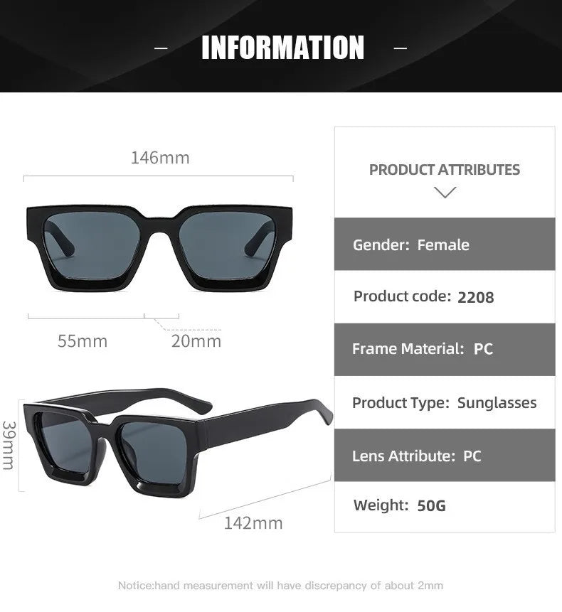 Fahion Vintage Small Square Sunglasses Men Women Retro Brand Designer Green Sun Glasses Unisex Ins Popular Shades Eyewear UV400