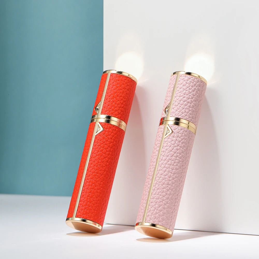8ml Magnetic Leather Perfume Atomizer – Portable Refillable Travel Cologne Spray Bottle