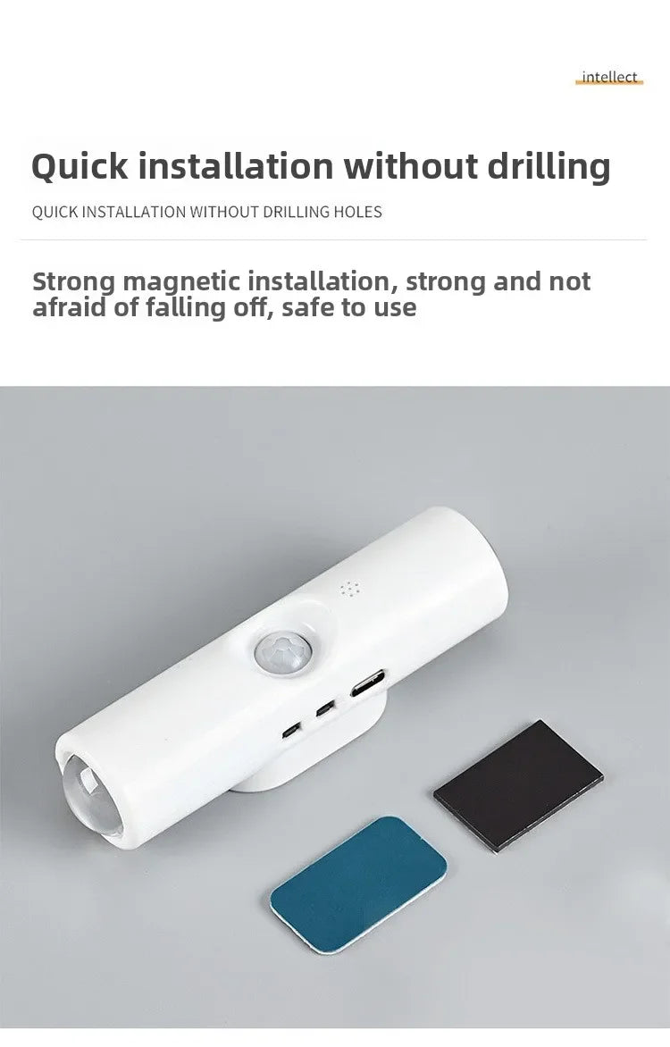 Smart RGB Motion Sensor Wall Light – Rechargeable Magnetic Night Lamp