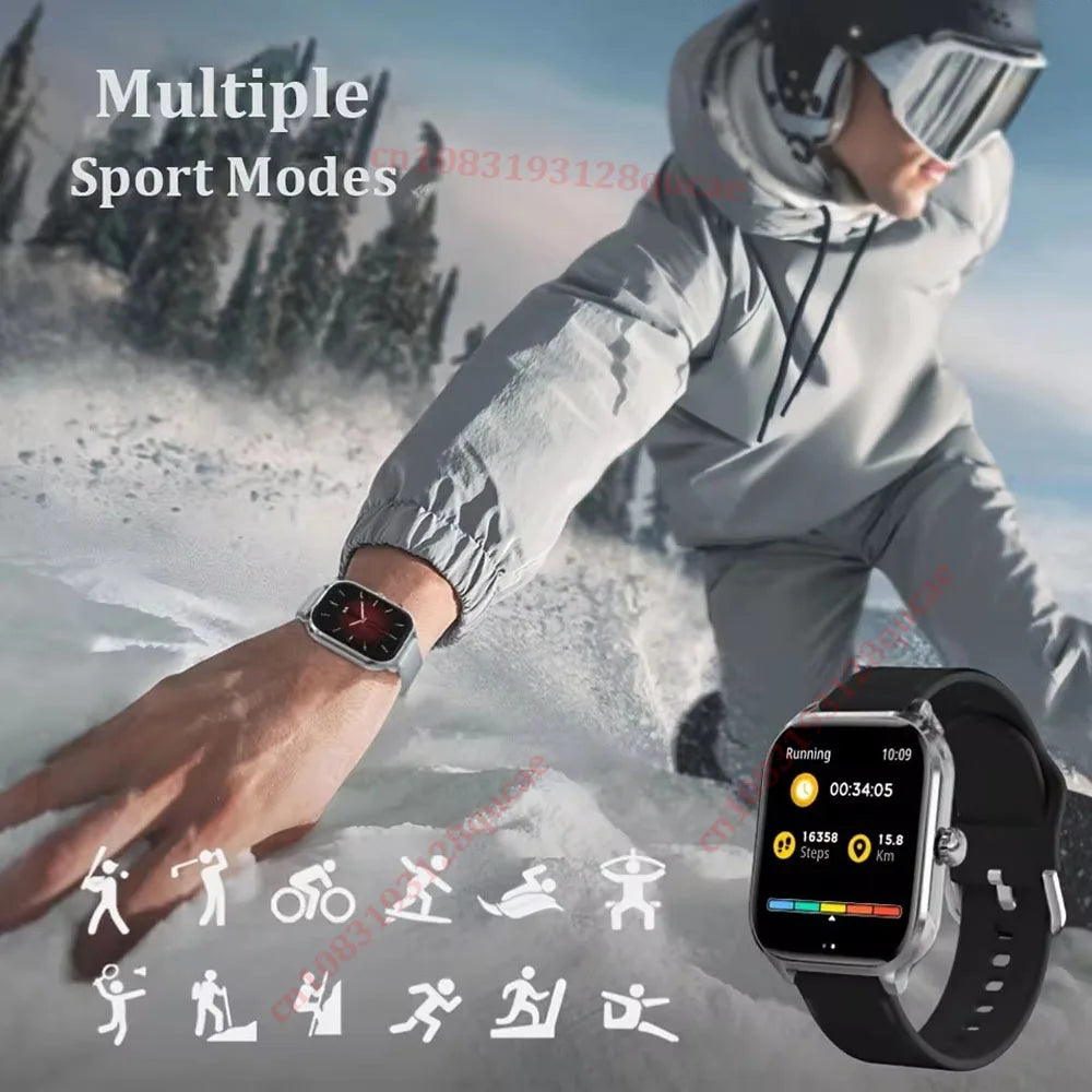 Bluetooth Call Smart Watch 2.01 Inch HD Screen Sports Fitness Tracker Wristband