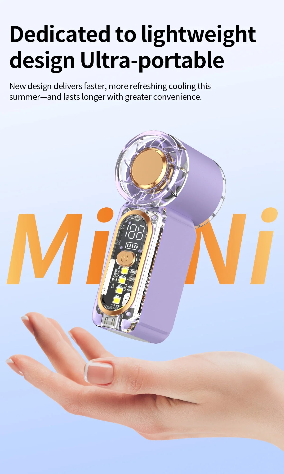 Ultra-Quiet Mini Handheld Fan | Pocket-Sized Personal Cooling