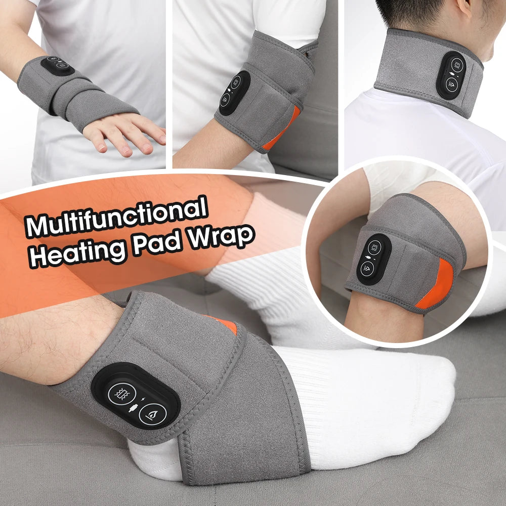 Red Light Therapy Wrist Massager Electric Infrared Heating Pad Vibration Wrap