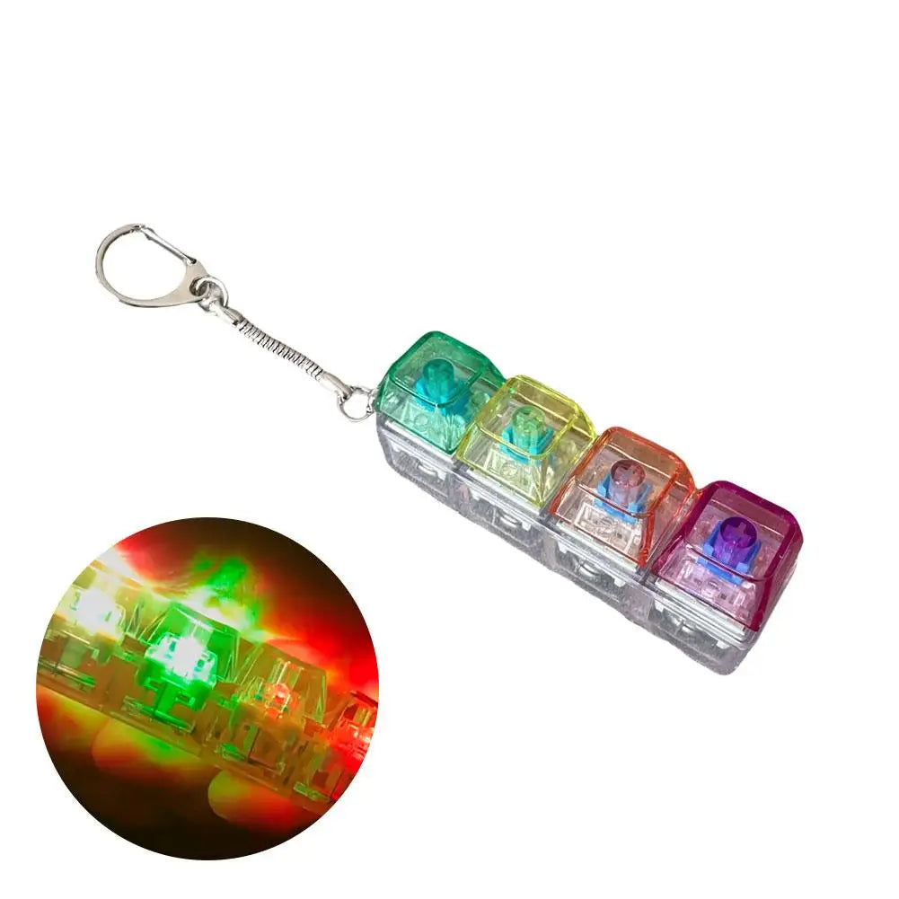 LED Keyboard Fidget Keychain – Clicker Stress Relief Toy