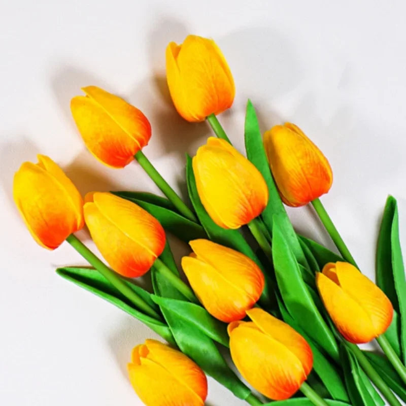Real Touch Artificial Tulips Fake Flower Bouquet Home Wedding Table Decoration
