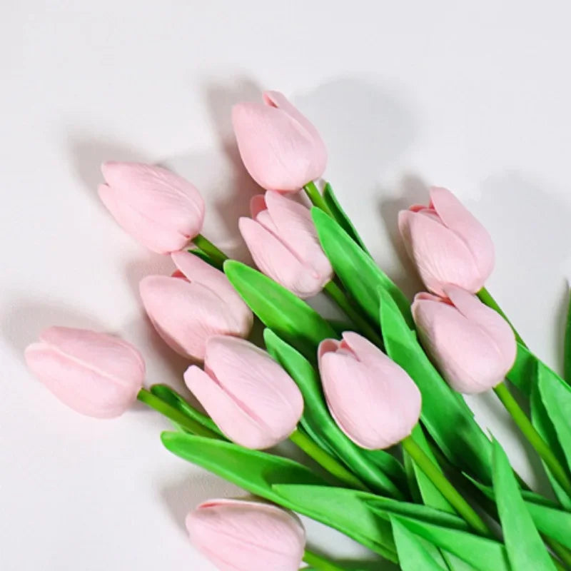 Real Touch Artificial Tulips Fake Flower Bouquet Home Wedding Table Decoration