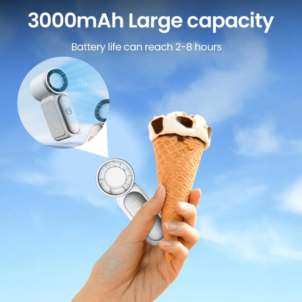 Mini Handheld Turbo Fan Portable High Speed Cooling Blower with 100 Speed Settings
