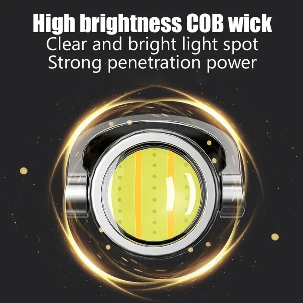 Rechargeable COB LED Keychain Flashlight – Multifunctional Portable Pocket Torch for Camping & Hiking