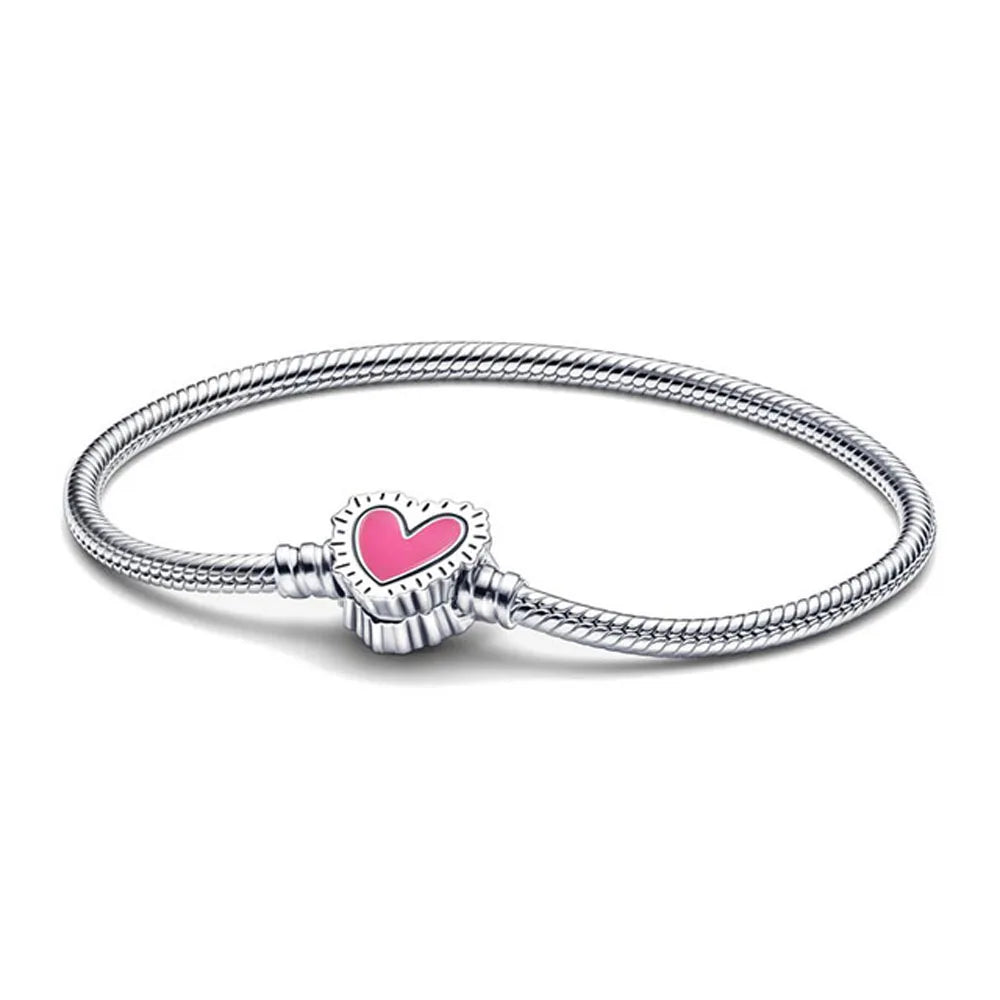 Hot Selling 925 Silver Flower Shaped, Heart Shaped, Butterfly Bracelet, Suitable For European Women's Fashionable Luxury Jewelry