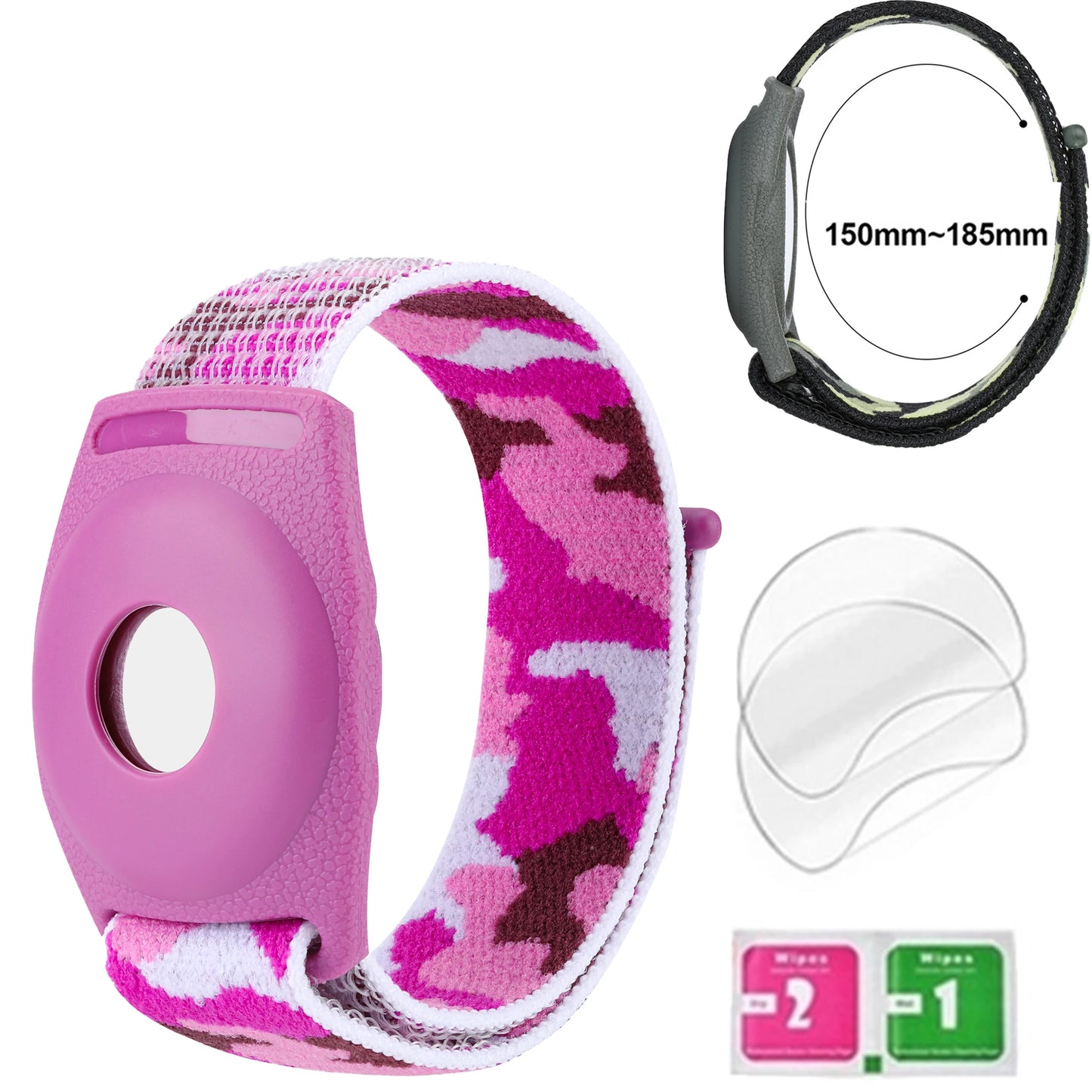 Waterproof AirTag Bracelet for Kids Nylon Hidden Tracker Wristband Toddler Band