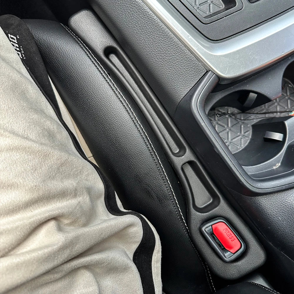 Car Seat Gap Filler with Phone Holder – Leak-Proof Organizer