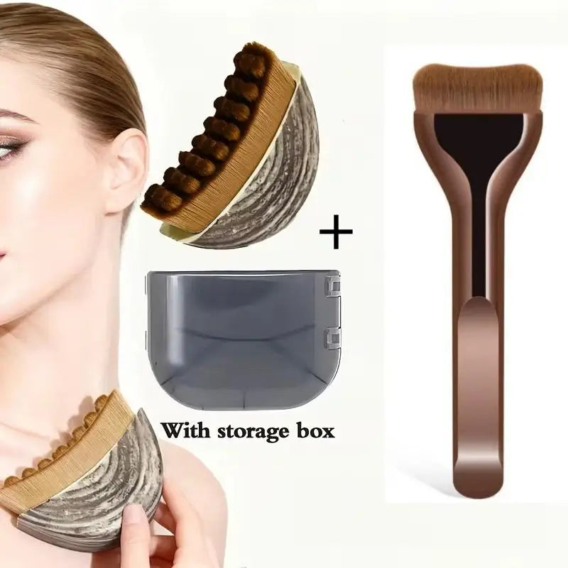 Lymphatic Contour Face and Body Brush Ultra Thin Wide Tongue Massager for Dry Brushing
